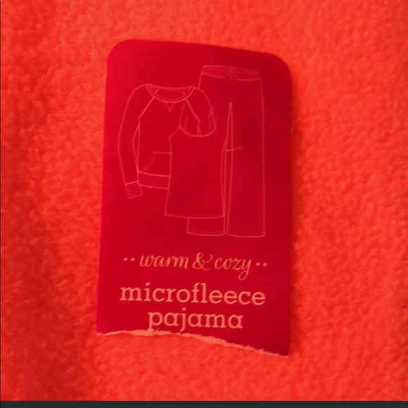 New SO Light Orange Long Sleeve Pajama Top Juniors Sz Medium - Picture 3 of 8